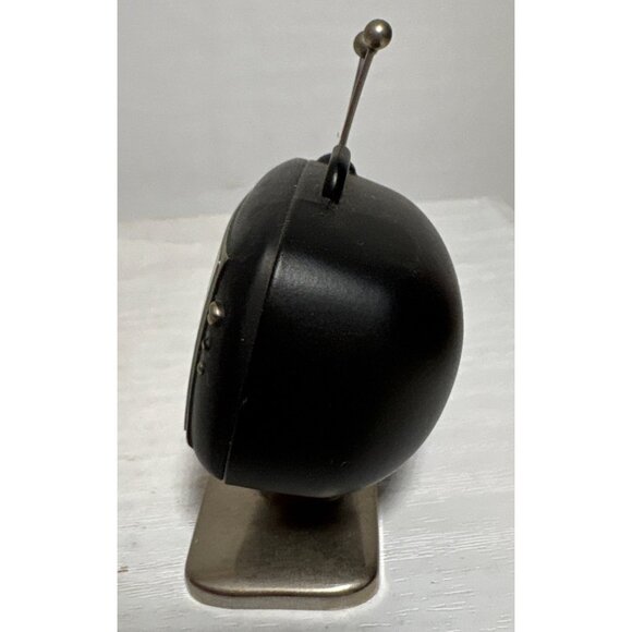 La Brea Desk Clock Retro Mini TV Pink Flower Butterfly 2" Black Silver 2 x1.5x1" - Picture 6 of 10